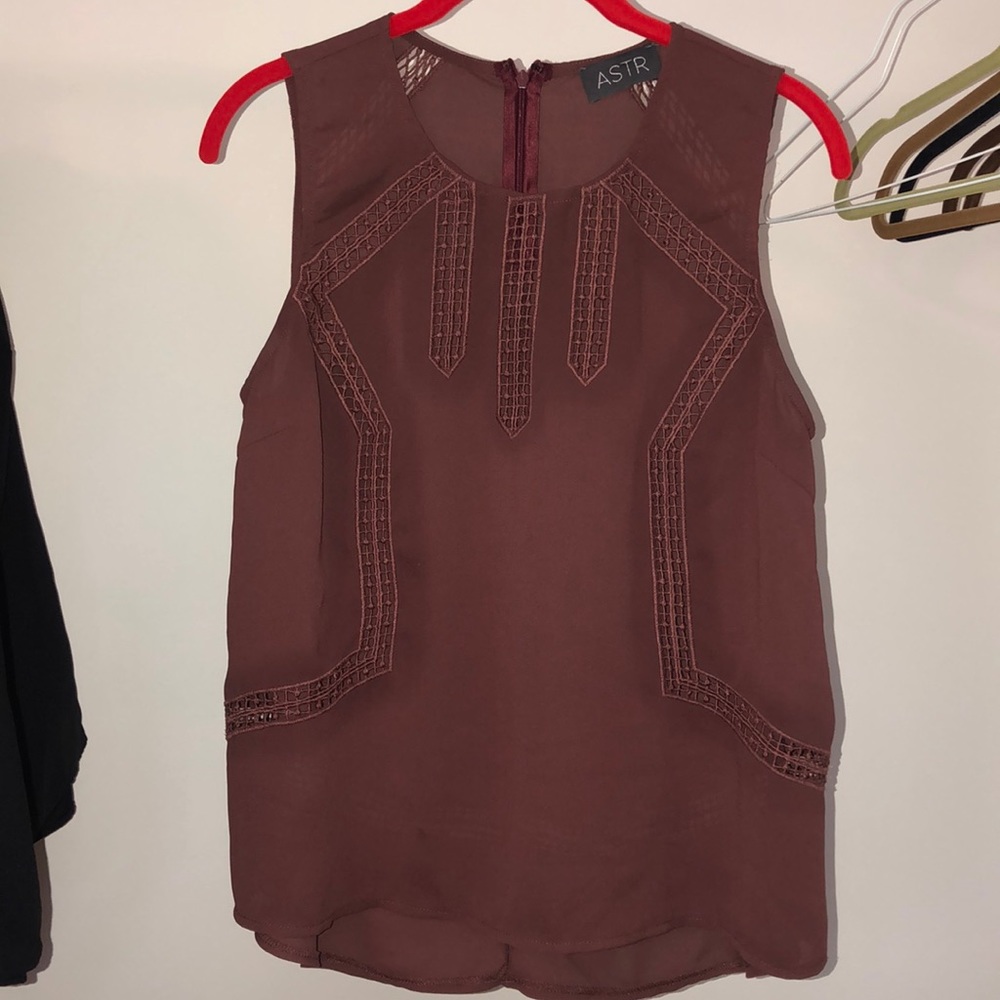 ASTR boho chic maroon blouse